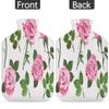 Rose Pattern Hot Water Bottle with Cover, 2 L view 4
