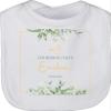 Baby Bib – Peace Dove Baptism Gift, Personalized with Name and Baptism Date – One Size, White view 1