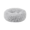 TMAOZW Round Plush Pet Bed, Removable and Washable, Light Gray, 60 x 60 cm view 1