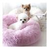 TMAOZW Round Plush Pet Bed, Removable and Washable, Light Gray, 60 x 60 cm view 2