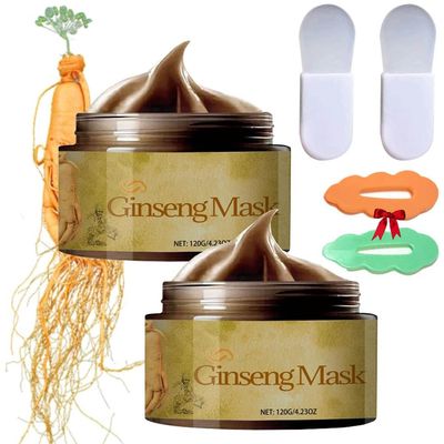Korean Ginseng Peel-Off Face Mask, Oil Control & Blackhead Removal, 2 Pieces