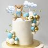 3D Bear Cake Topper for DIY Parties, Blue view 2