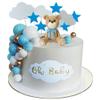 3D Bear Cake Topper for DIY Parties, Blue view 3