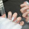 New Year Gold Handmade Removable Press-On Nail, Ultra-Short, M view 4