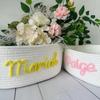 Personalized Baby Shower Storage Basket with Name, Cotton Rope, 30 x 20 x 11 cm view 1