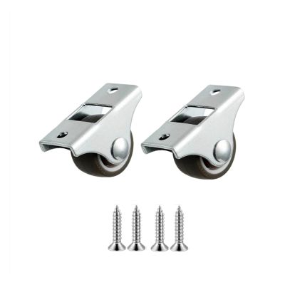 HEXHUASR 2-Pack 1.5-Inch Silent Rubber Caster Wheels