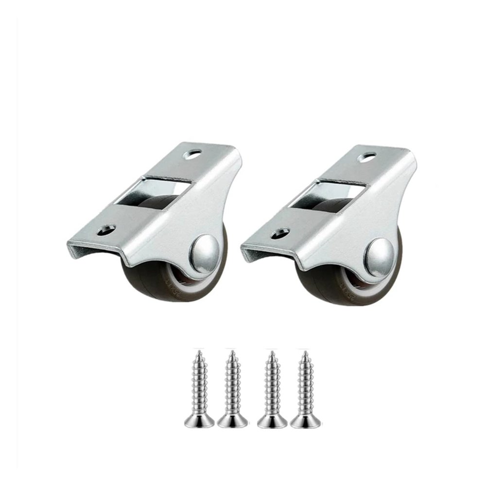 HEXHUASR 2-Pack 1.5-Inch Silent Rubber Caster Wheels