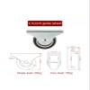 HEXHUASR 2-Pack 1.5-Inch Silent Rubber Caster Wheels view 4