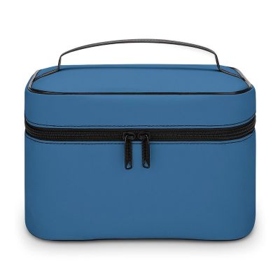 VFMKT Makeup Bag, Portable Travel Cosmetic Organizer, Navy Blue, 25 x 18 x 15 cm