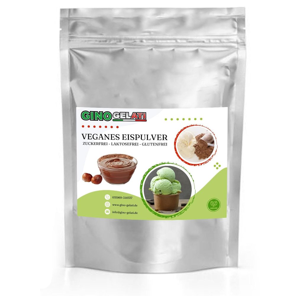 Gino Gelati Vegan Yogurt Ice Cream Powder, Sugar-Free, Lactose-Free, Quick and Easy Preparation, Natural Flavor, GMO-Free (10 kg, Yogurt Nougat)