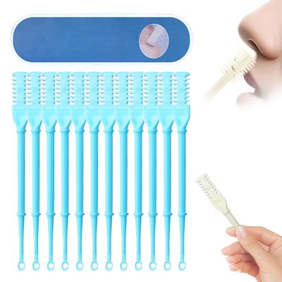 Manual Nasal Hair Trimmer for Men and Women, Hygienic, Blue, 12-Pack