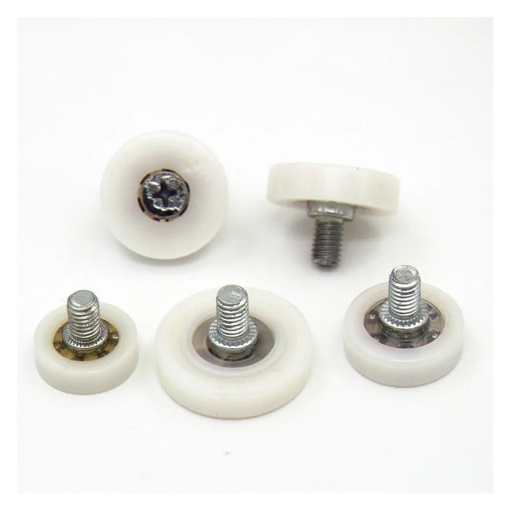 HEXHUASR 5-Piece Document Drawer Bearing Pulley Cabinet Moving Door Plastic Positioning Roller Wheel (MD 22 mm)