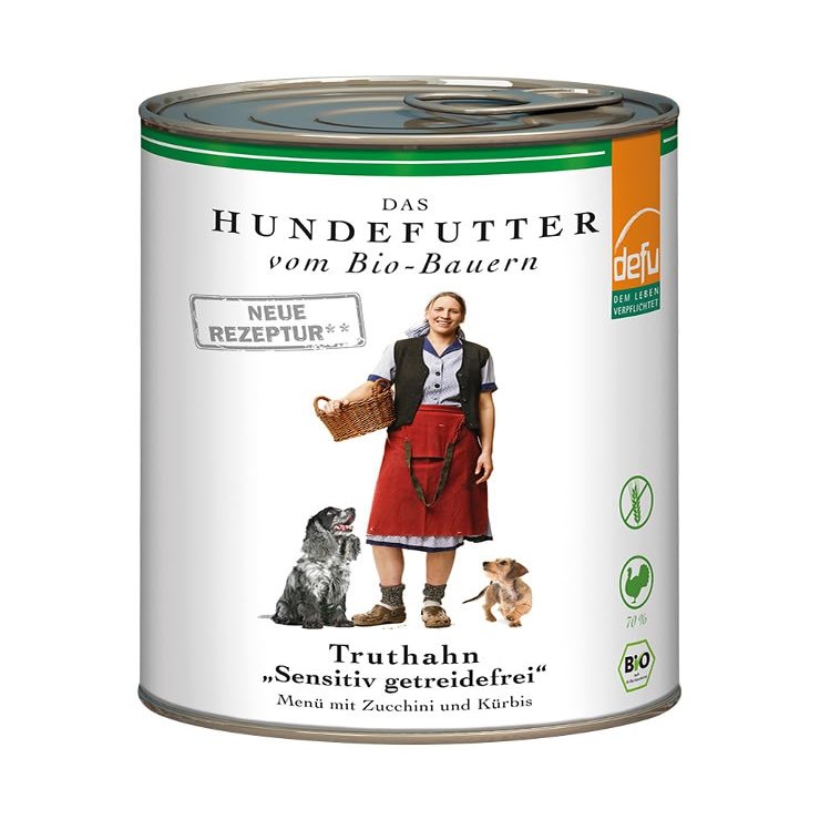 defu Dog Food | 1 x 400 g | Organic Turkey Sensitive Grain-Free | Premium Organic Wet Food