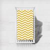 Morbuy Baby Crib Fitted Sheet, Wavy Print, Soft, Turmeric, 45 x 90 cm view 1