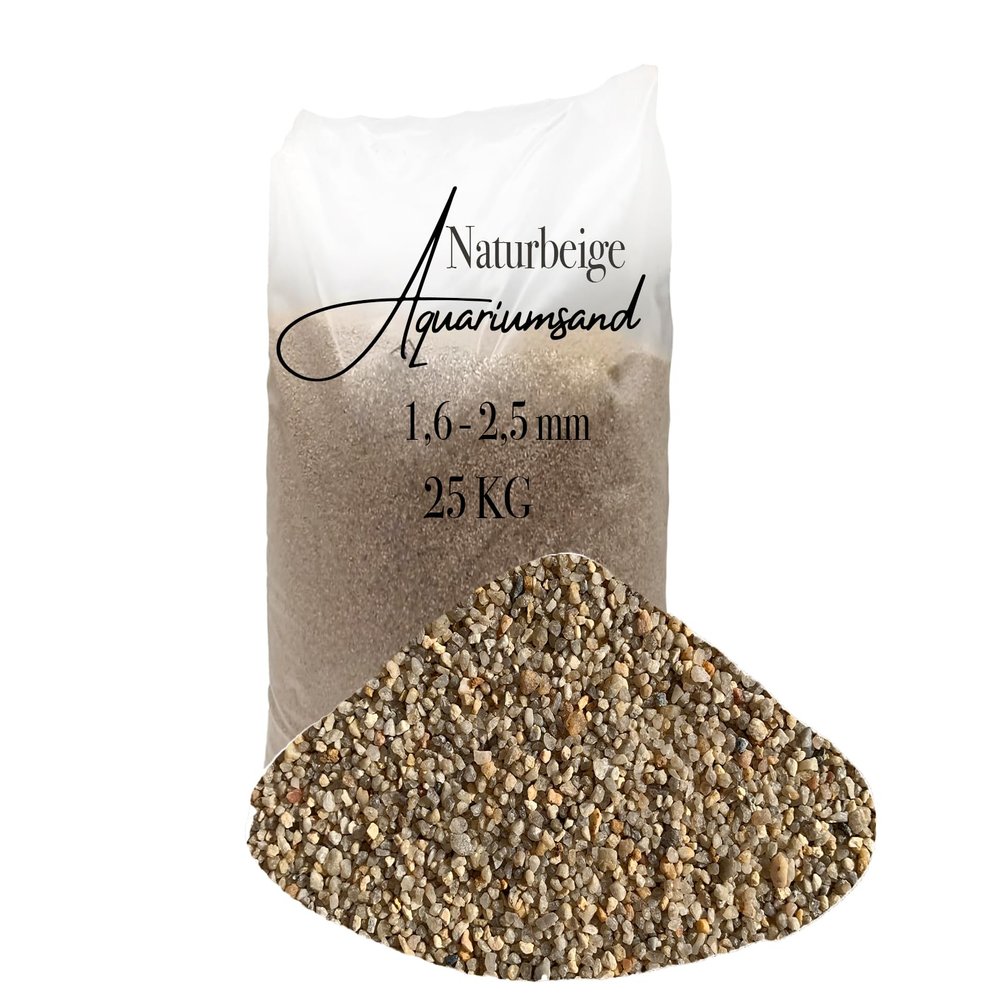 Aquagran Beige Aquarium Sand/Gravel, 25 kg Bag, 1.6–2.5 mm