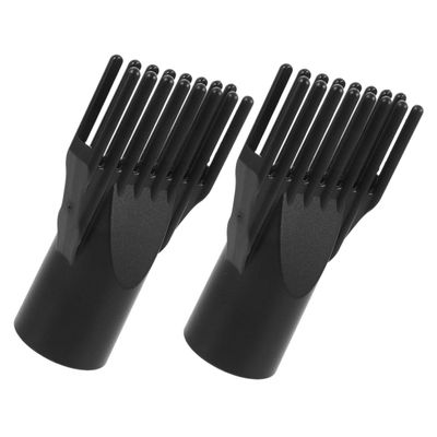 2-Piece Hair Dryer Comb Attachments, Black ABS