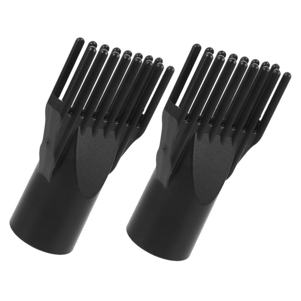 2-Piece Hair Dryer Comb Attachments, Black ABS
