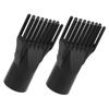 2-Piece Hair Dryer Comb Attachments, Black ABS view 1