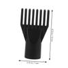 2-Piece Hair Dryer Comb Attachments, Black ABS view 2