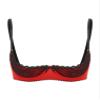 Freebily Women's Red Open Underwire Cupless Lace Bra, Size M view 1