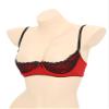 Freebily Women's Red Open Underwire Cupless Lace Bra, Size M view 2