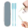 2-Pack 2-in-1 Nose Hair Trimmers with Ear Pick, Double-Sided Nose Hair Blades, Portable Manual Nose Shavers for Women and Men (Sky Blue) view 1