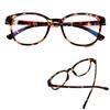 GSKFXJ Tortoiseshell Retro Reading Glasses, Classic Rectangle Blue-Light-Blocking Readers (+3.0) view 1