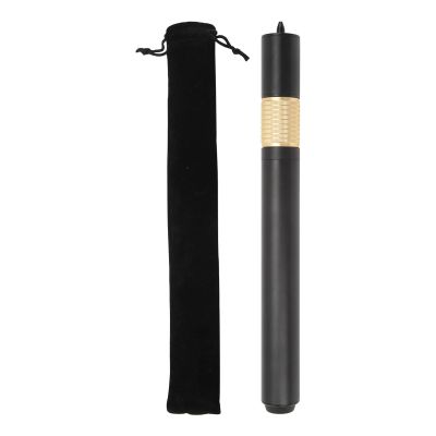 EVTSCAN Pool Cue Extension, Aluminum Billiard Cue Extension with Storage Bag (Black and Gold)