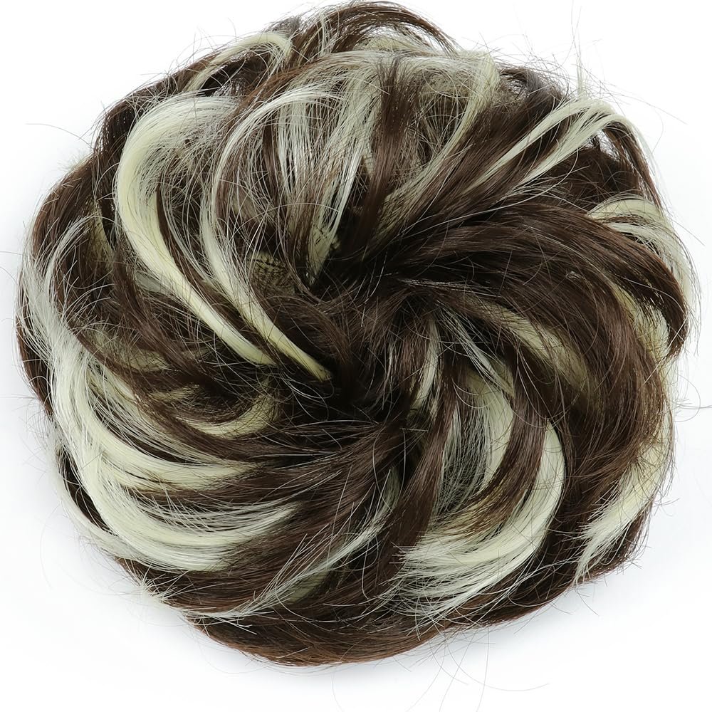 Synthetic Messy Bun Hairpiece with Elastic Band for Women (G)