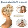 Synthetic Messy Bun Hairpiece with Elastic Band for Women (G) view 4