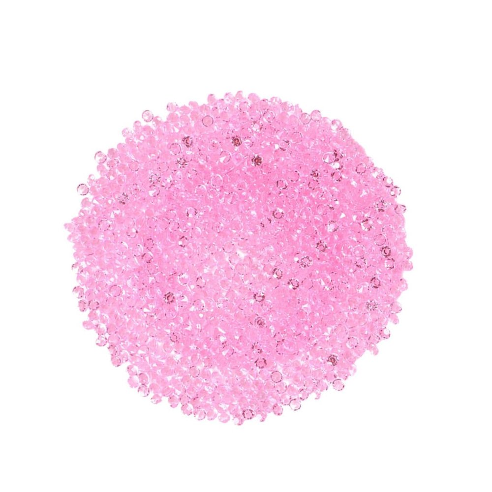VILLFUL 10,000 Pink Acrylic Diamonds for Wedding and Party Table Decorations