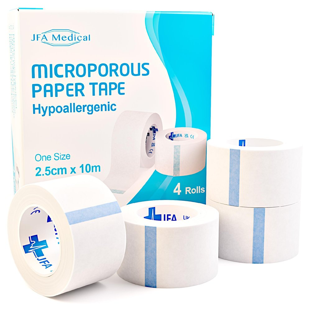 JFA Medical Microporous Fixation Tape 2.5 cm x 10 m, 4 Rolls