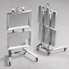 ZGSYH 2-Tier Folding Stainless Steel Salon Rolling Cart, Rose Gold view 2