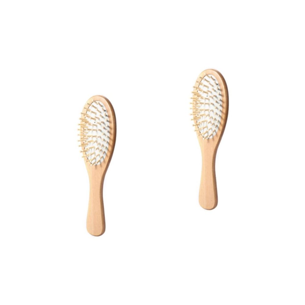FRCOLOR 2-Piece Wooden Paddle Hair Brushes and Scalp Massage Combs