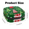 Period Kit Pouch for Girls and Women, Green Winter Pattern view 3