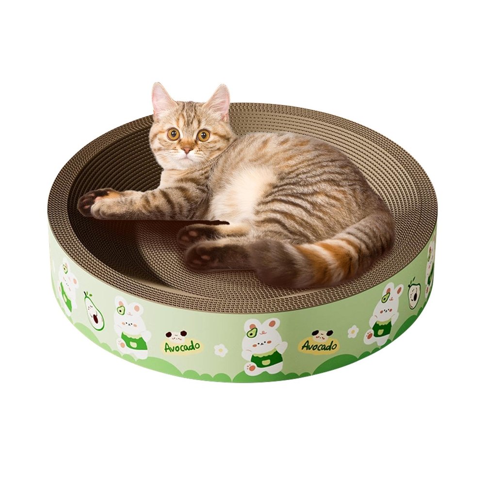 Round Cardboard Cat Scratcher Lounge, Medium