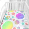 Hiseng Baby Fitted Sheet for Round and Square Mattresses, Rainbow, 80 x 160 cm view 1