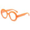LJCZKA Round Blue-Light-Blocking Glasses for Women and Men, Non-Prescription Anti-Fatigue Glasses for PC, Phone, TV (Orange) view 1