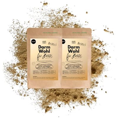 People who Kaer Darm Wohl Digestive Powder for Dogs, 2 x 200 g, Prebiotics & Probiotics with Rice and Banana