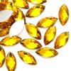 JKDSAO 100-Piece Glitter Horse-Eye Nail Art Embellishments, Topaz, 5 x 10 mm view 1