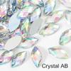 JKDSAO 100-Piece Glitter Horse-Eye Nail Art Embellishments, Topaz, 5 x 10 mm view 2