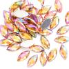 JKDSAO 100-Piece Glitter Horse-Eye Nail Art Embellishments, Topaz, 5 x 10 mm view 4