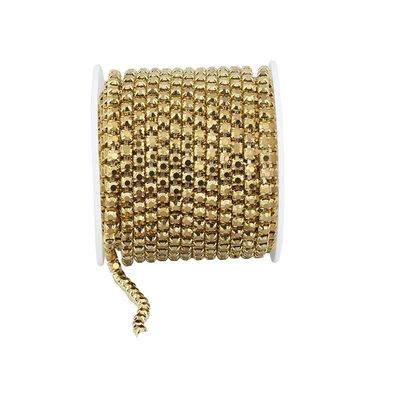 JKDSAO SS6–SS18 Gold Rhinestone Cup Chain, SS6, 2 mm, 1-Yard Pack