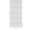 LXYDPZ Wall-Mounted Storage Bag, Large Oxford Fabric, White view 3