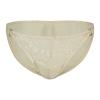 Men's Sexy Sheer Jacquard Lace Bikini Briefs with Bow Buckle, Khaki, XXL view 1