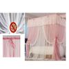 Deluxe Canopy Mosquito Net for Single/Double Bed, Romantic Lace Bed Curtain, Bedroom Decor (Green, 150 × 200 cm/59 × 79 in; Green, 200 × 220 cm; Pink, 200 × 220 cm) view 3