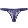 Men's Sexy Transparent Mesh Thong Underwear, Blue, XXXL view 1