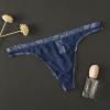 Men's Sexy Transparent Mesh Thong Underwear, Blue, XXXL view 2