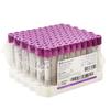 Vacuum Blood Collection Tubes, 6 mL K2EDTA, Glass, Purple Cap, 100-Pack view 1