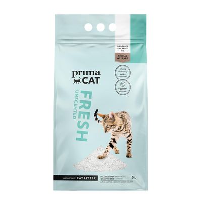 PrimaCat - Hygienic, Odor-Neutral Cat Litter, Long-Lasting Clay, 5 L (4 kg)